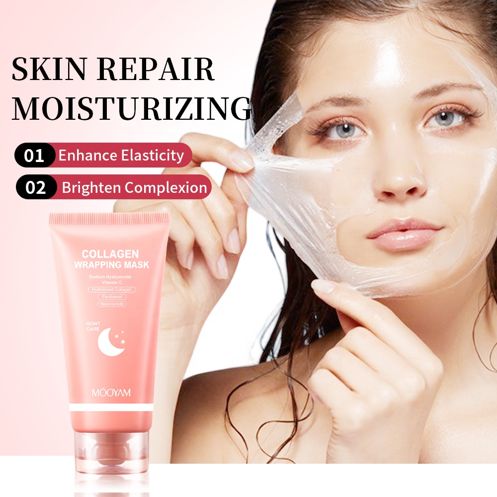 🌙 Masque de Nuit au Collagène Bio – Effet “Peau en Verre” – Hydratation Intense & Éclat Instantané