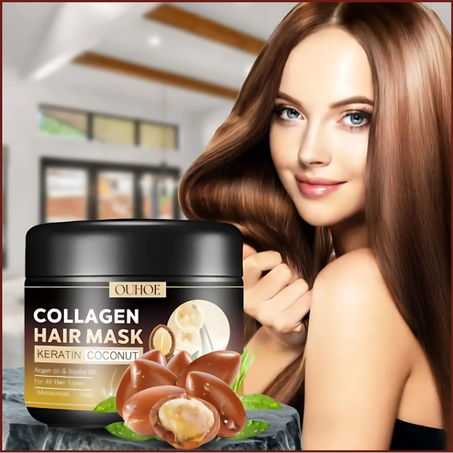 قناع ترطيب الشعر بالكولاجين والكيراتين من OUHOE