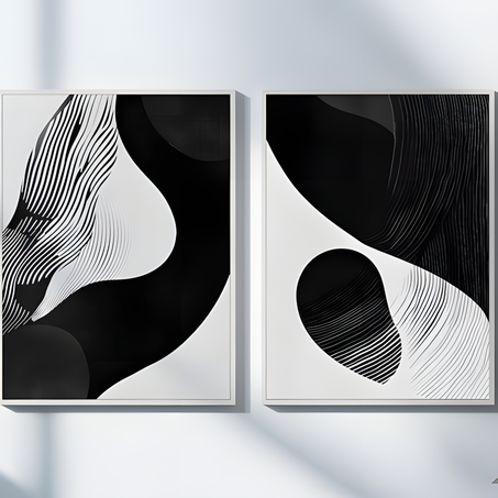 Tableau Blanc et Noir 22