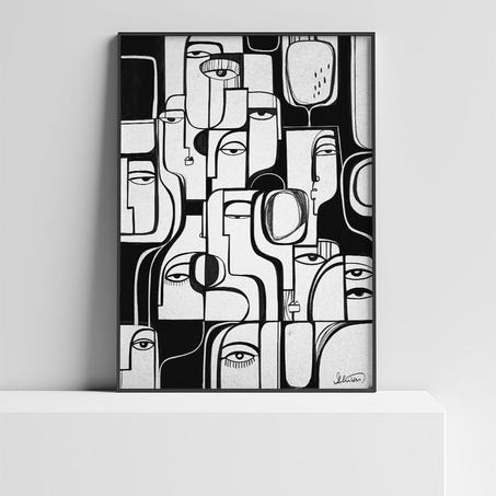 Tableau Blanc et Noir 26