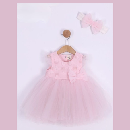 💖 ✨ فستان أنيق وفخم مع طوق شعر للأميرة الصغيرة ✨