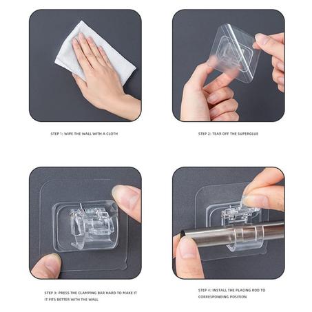 علاقات سيليكون حامل ستائر