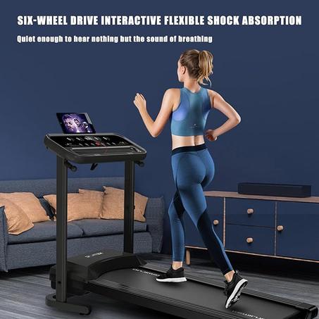 جهاز مشي 2 في 1 من ويمارت، جهاز مشي قابل للطي مع قضيب مقبض، جهاز مشي محمول 2.5 حصان مع جهاز تحكم عن بعد، جهاز مشي تحت المكتب للمنزل والمكتب، جهاز مشي صغير