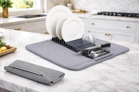 وسادة تجفيف الأطباق للمطبخ + التوصيل بلاش