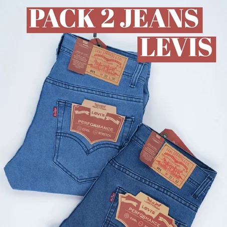 2 Jeans Levi's Homme 501 Bleu jeans & Bleu sky Coupe Normal