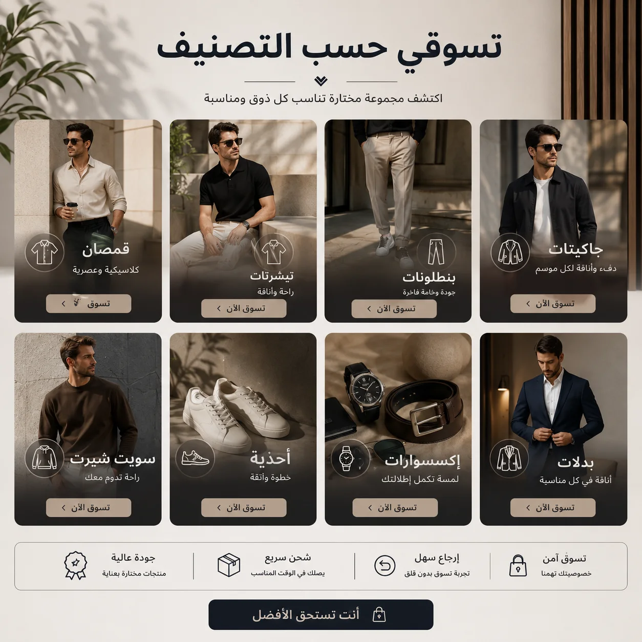 Vêtements pour hommes