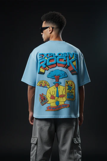 Explosive Dutch Canal Oversized Puff Printed Exclusive T-shirt