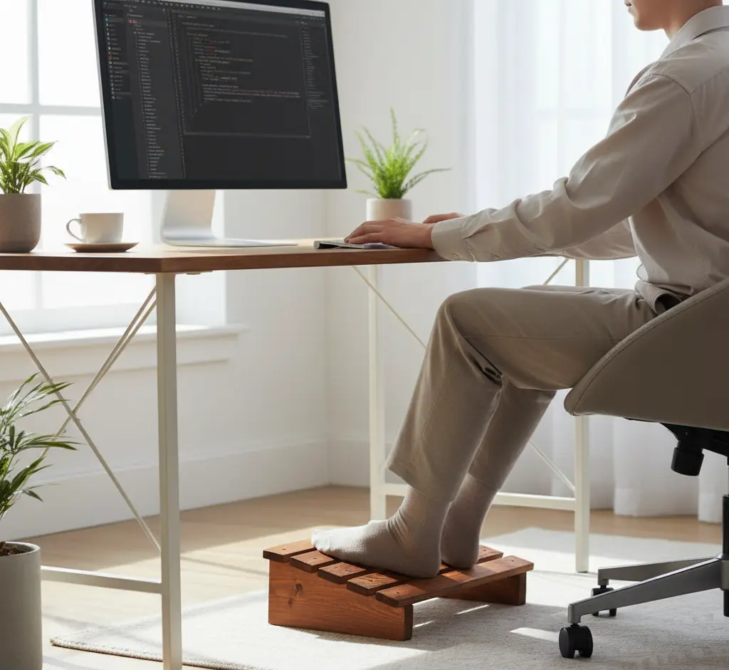 محطّية القدمين الخشبية الطبيعية 100% – مع نظام تتبع الاهدف ونظام تتبع الميزانية