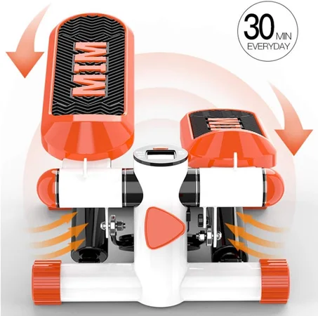 جهاز التمارين الخطوي مع شاشة ودواسات مضادة للانزلاق