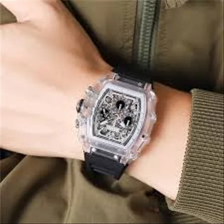 ساعة كوارتز 2305 رجالية من سكمي, مقاومة للماء وساعة توقيت رياضية