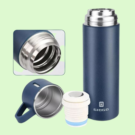 Thermos à Double Couche en Acier Inoxydable + 3 Tasse