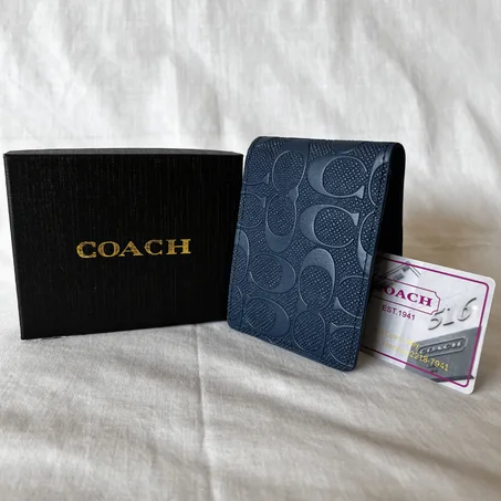 Porte Monnaie Coach bleu nuit