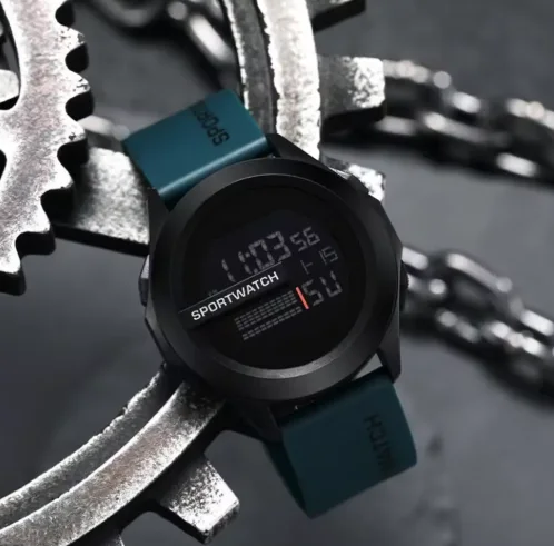 ساعات رياضية رجالية ساعة منبه متعددة الوظائف للرجال LED ساعة رقمية مقاومة للماء للياقة البدنية ساعة إلكترونية رياضية لساعة الذكور