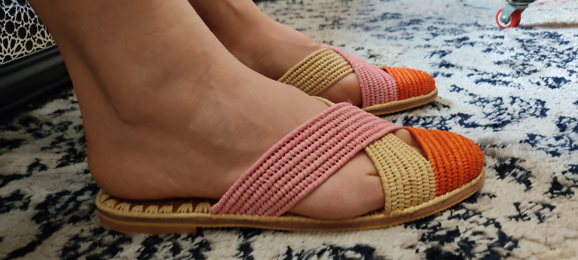 DE MUJER HECHA A MANO RAFFIA SHOES ,RAFFIA , ZAPATOS  PLANOS