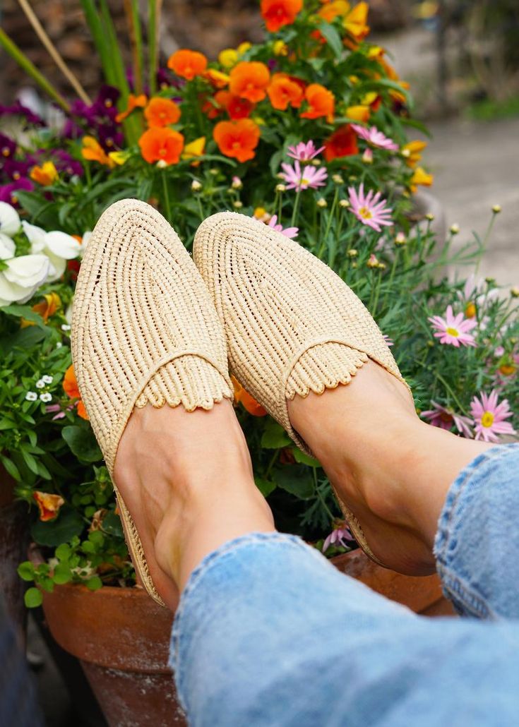 Jrid style zapatos de rafia marroquie