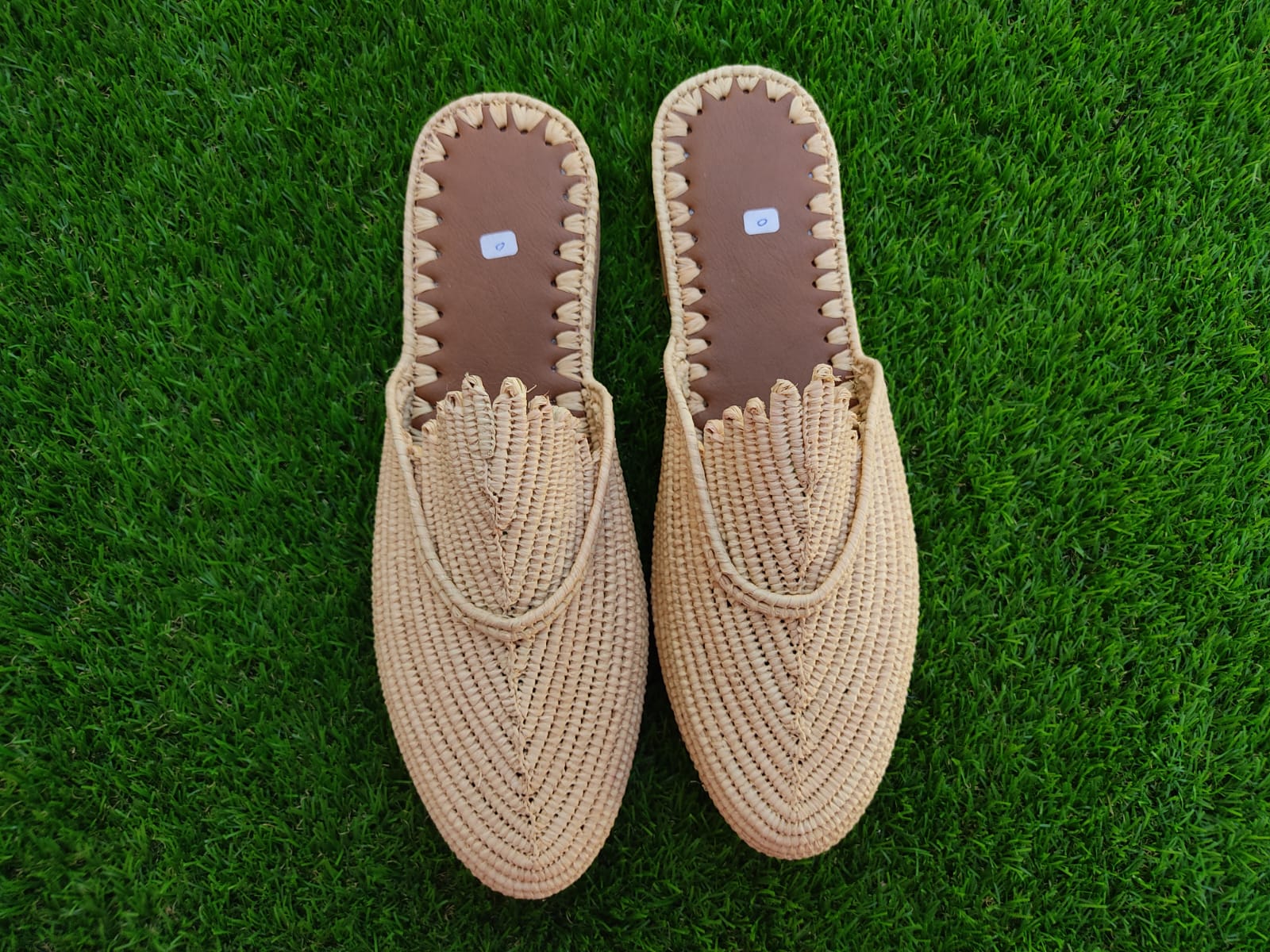 Jrid style zapatos de rafia marroquie
