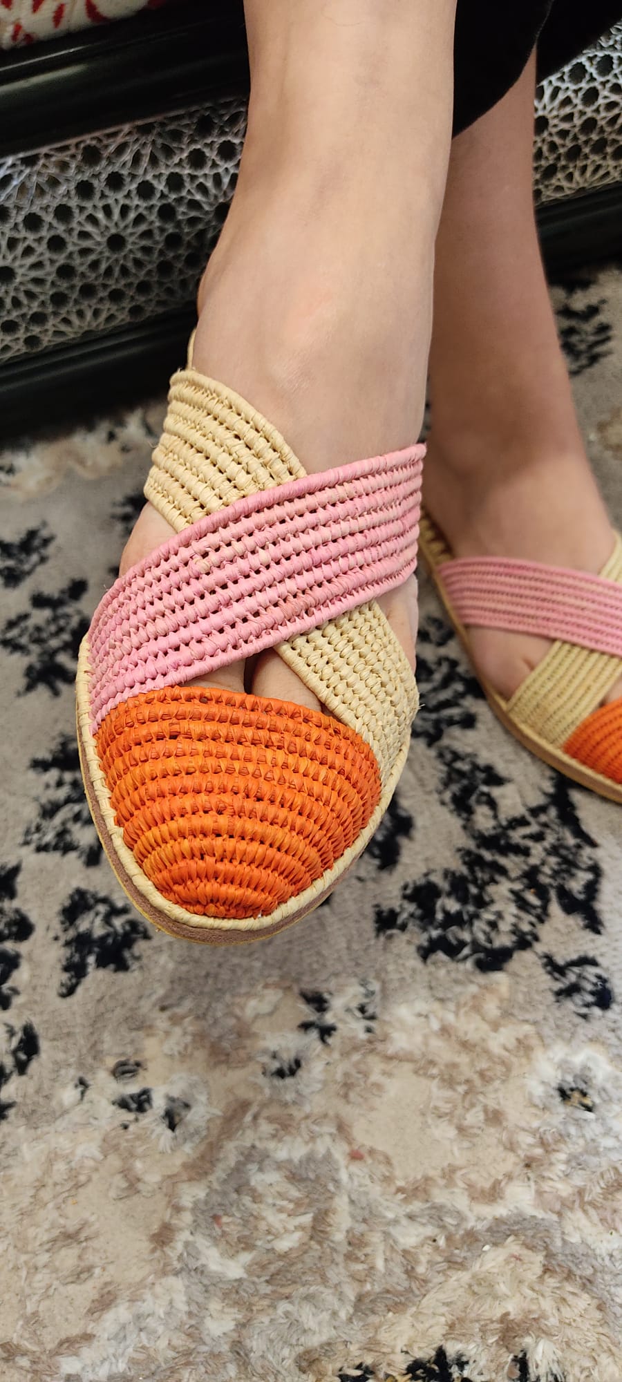 DE MUJER HECHA A MANO RAFFIA SHOES ,RAFFIA , ZAPATOS  PLANOS