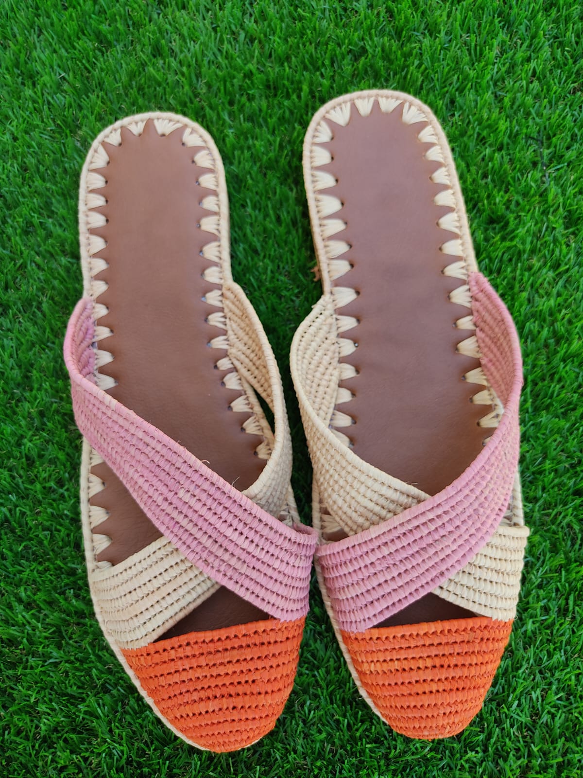 DE MUJER HECHA A MANO RAFFIA SHOES ,RAFFIA , ZAPATOS  PLANOS