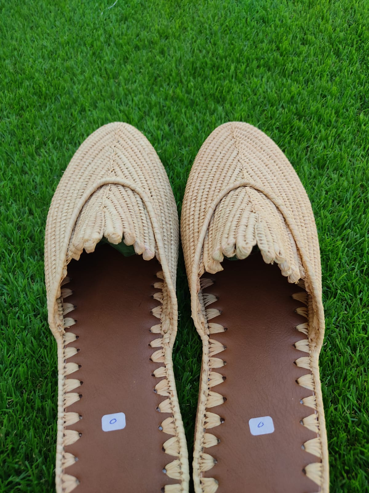 Jrid style zapatos de rafia marroquie