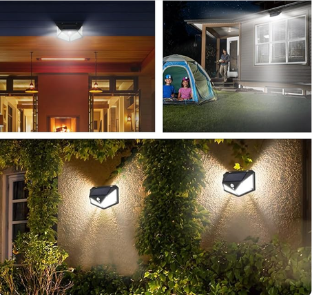 Lampara solar para exterior con sensor de movimiento