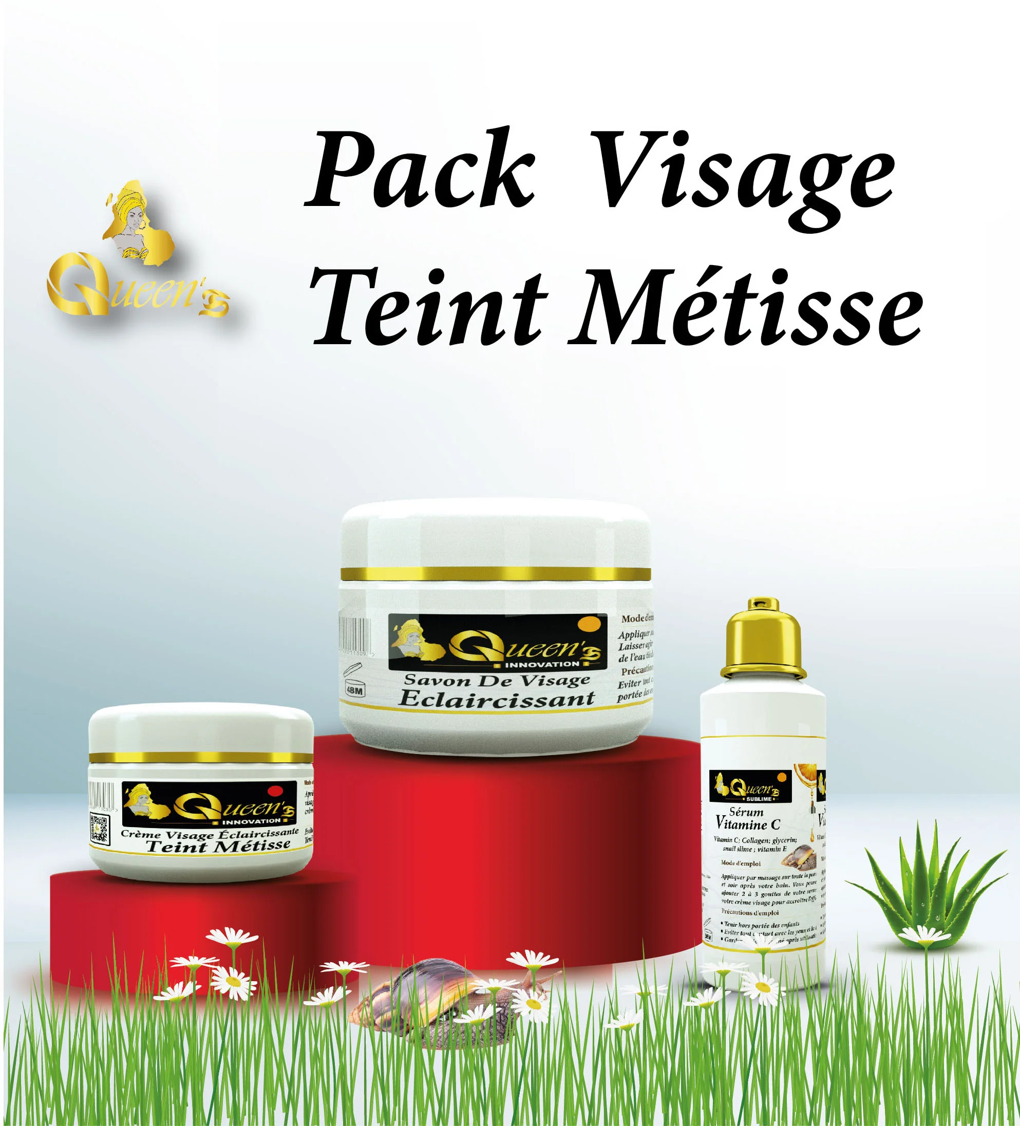 Packs visage teint métisse