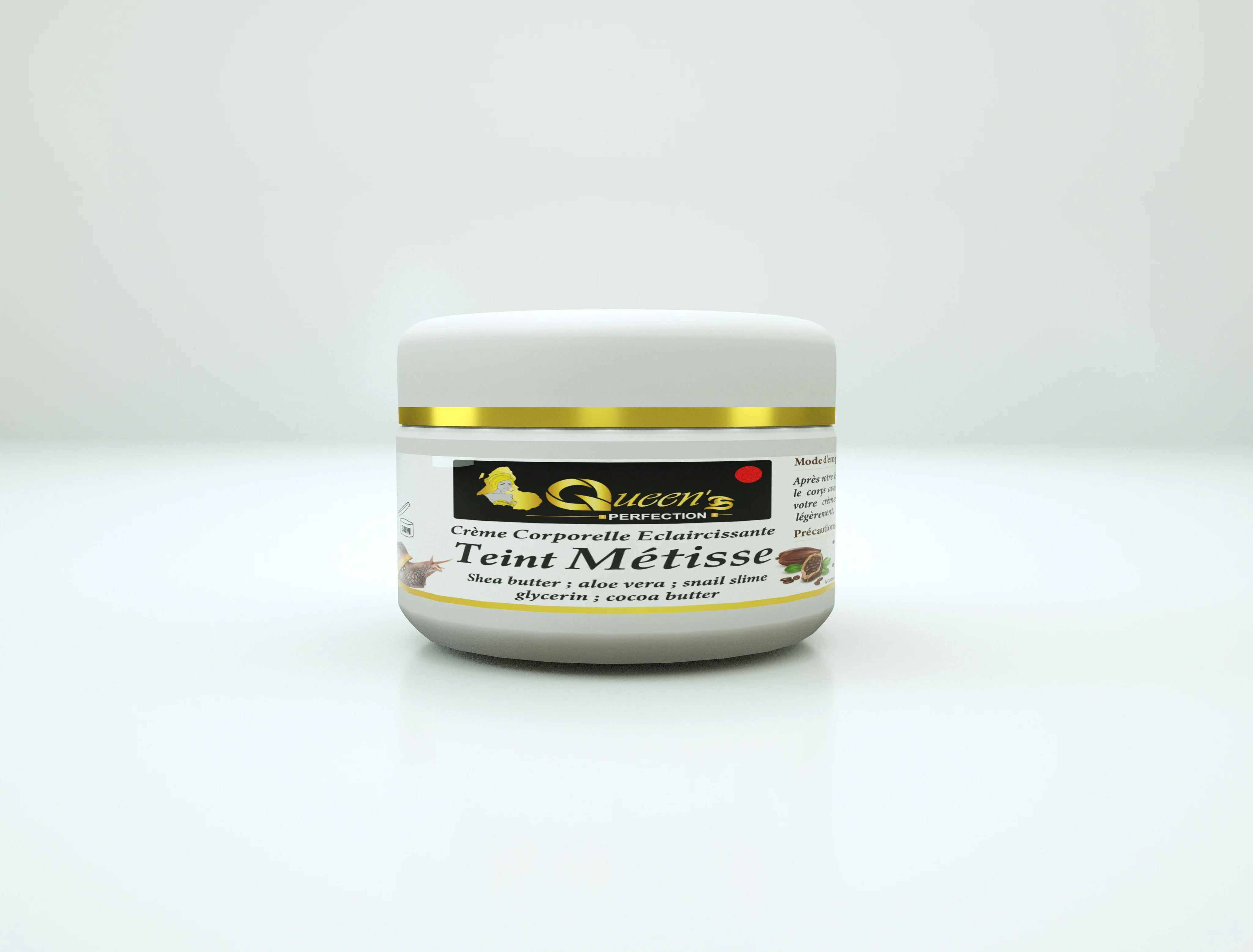 Crème corporelle éclaircissante teint métisse