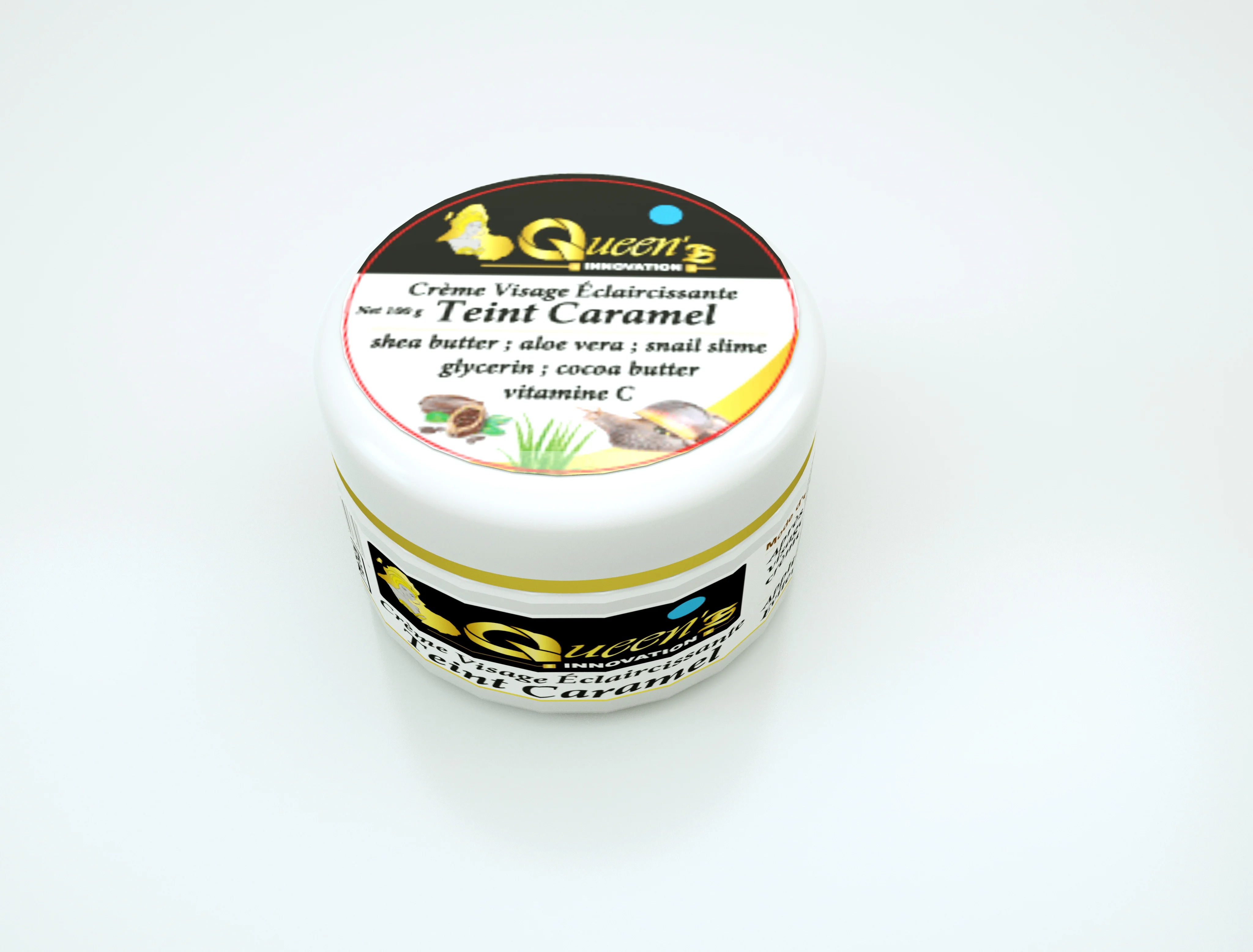 Crème de visage éclaircissante teint caramel