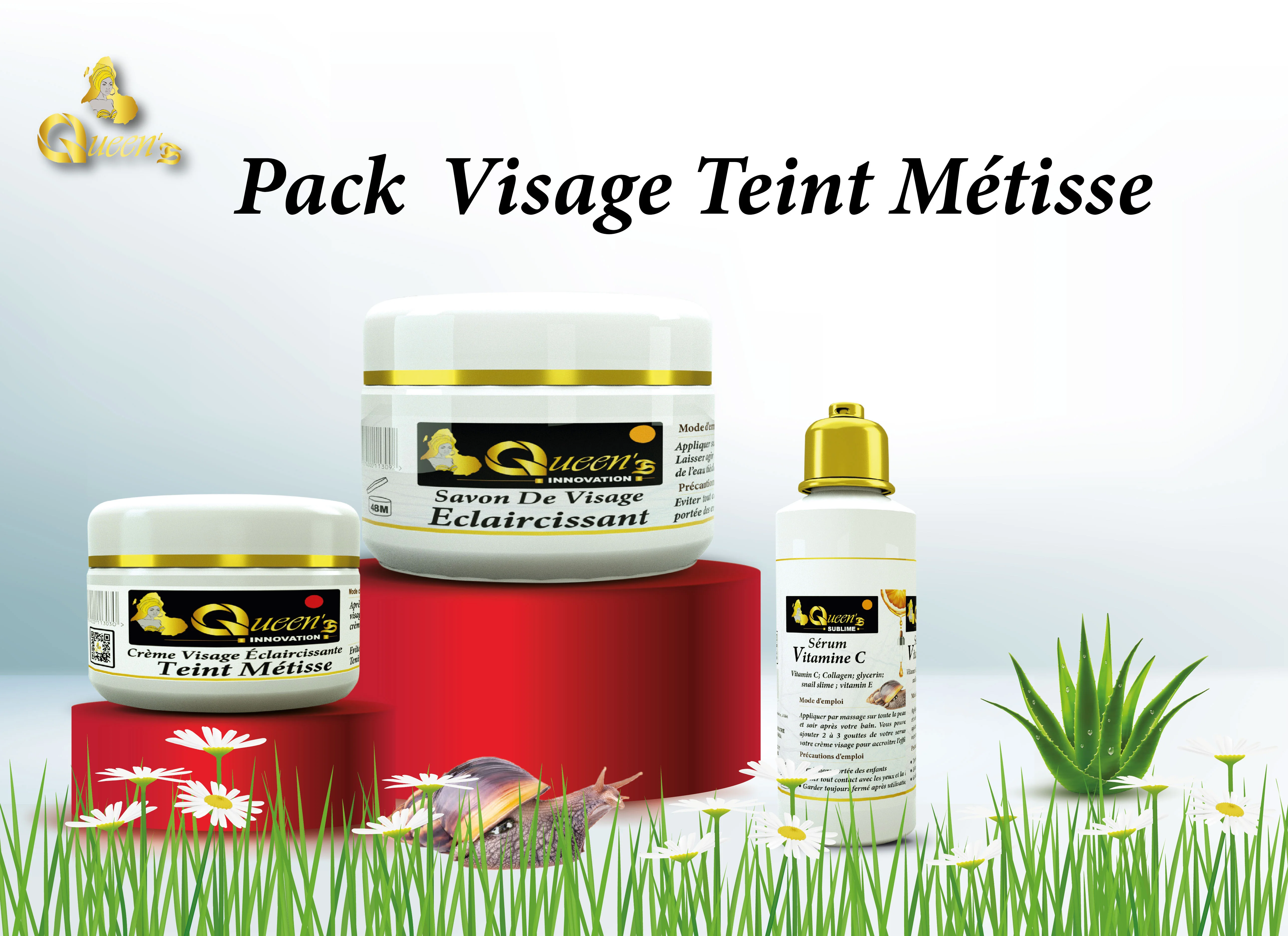 Packs visage teint métisse
