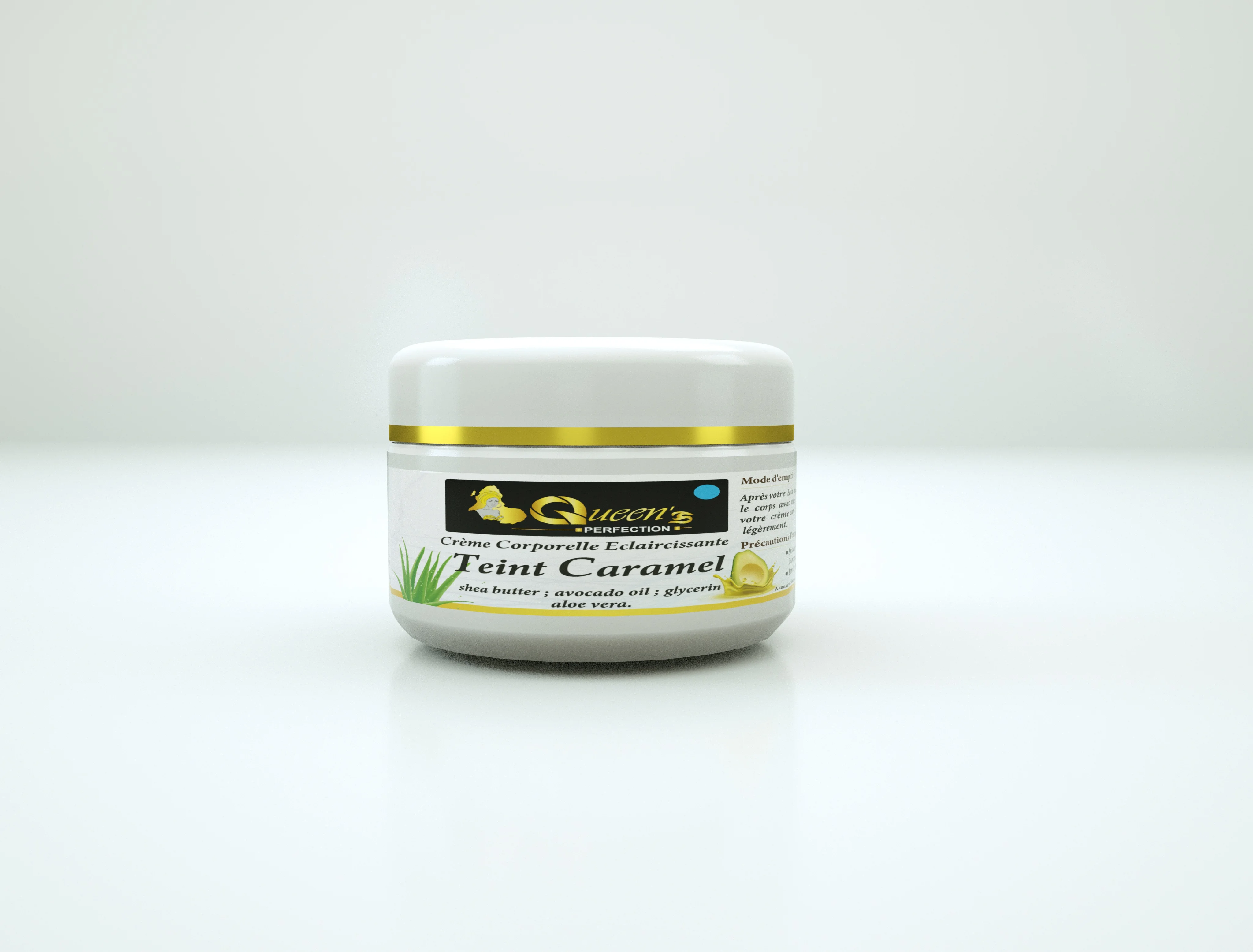 Crème corporelle éclaircissante teint caramel