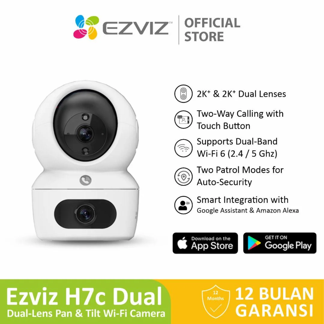 Ezviz H7c Double camera 3MP & 3MP Dual Lens Pan Tilt Smart Tracking Wi-Fi Camera