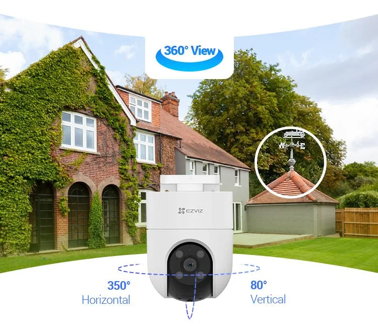Ezviz Caméra H8C Wi-Fi Extérieure panoramique et à inclinaison 360 degrés