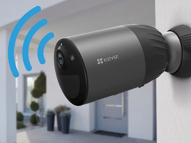 EZVIZ BC1C Caméra Surveillance WiFi Extérieure sans Fil 1080P, Autonomie de 210j, Camera avec Batteries 7800mAh, Détection de Personne, Vision Nocturne en Couleur, Audio Bidirectionnel, IP66