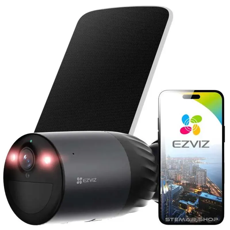 EZVIZ BC1C Caméra Surveillance WiFi Extérieure sans Fil 1080P, Autonomie de 210j, Camera avec Batteries 7800mAh, Détection de Personne, Vision Nocturne en Couleur, Audio Bidirectionnel, IP66
