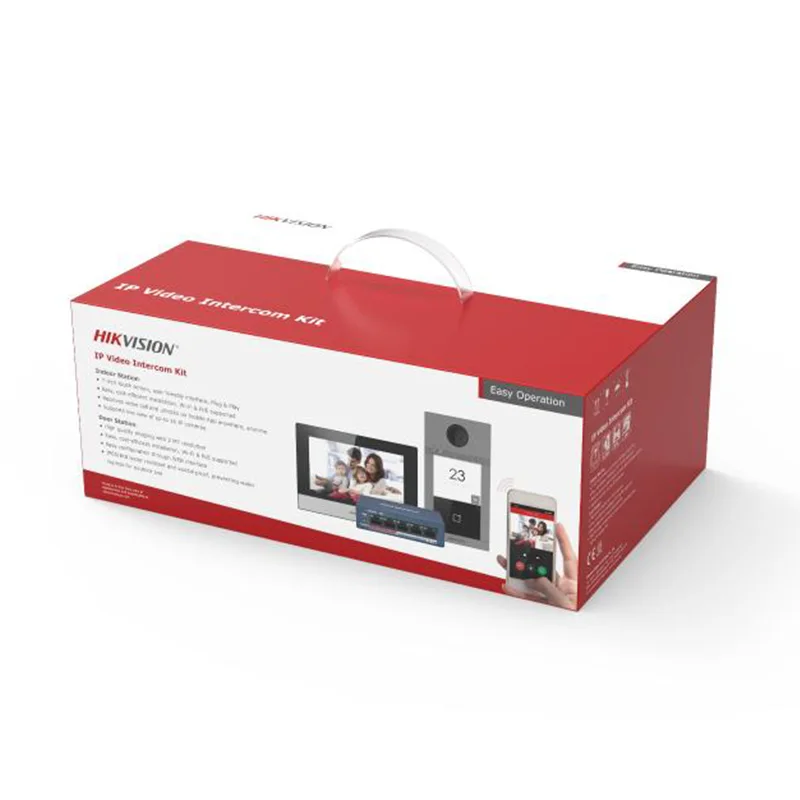 Hikvision Kit complet Vidéophone IP antivandale avec lecteur de badge ( Videophone / Interphone )