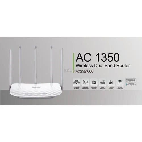 TP-Link Meilleur Point d’Accès de TP LINK Archer C60 Avec 5 antennes externes WI-FI double-BANDE AC1350