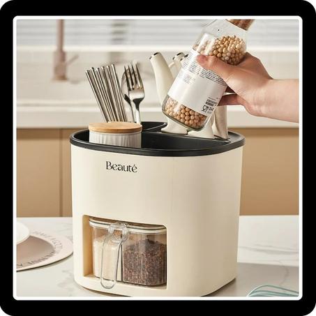 صندوق ترتيب الأواني و التوابل الصغير   Storage Bucket and Spice Box