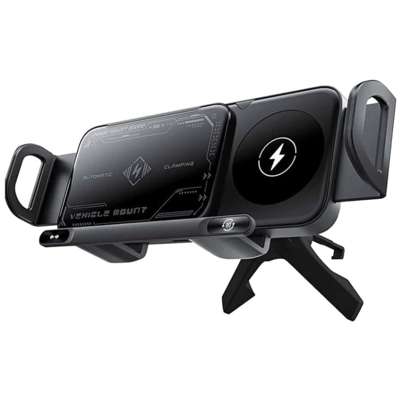 حامل موبايل للسيارة بالشحن اللاسلكي السريع