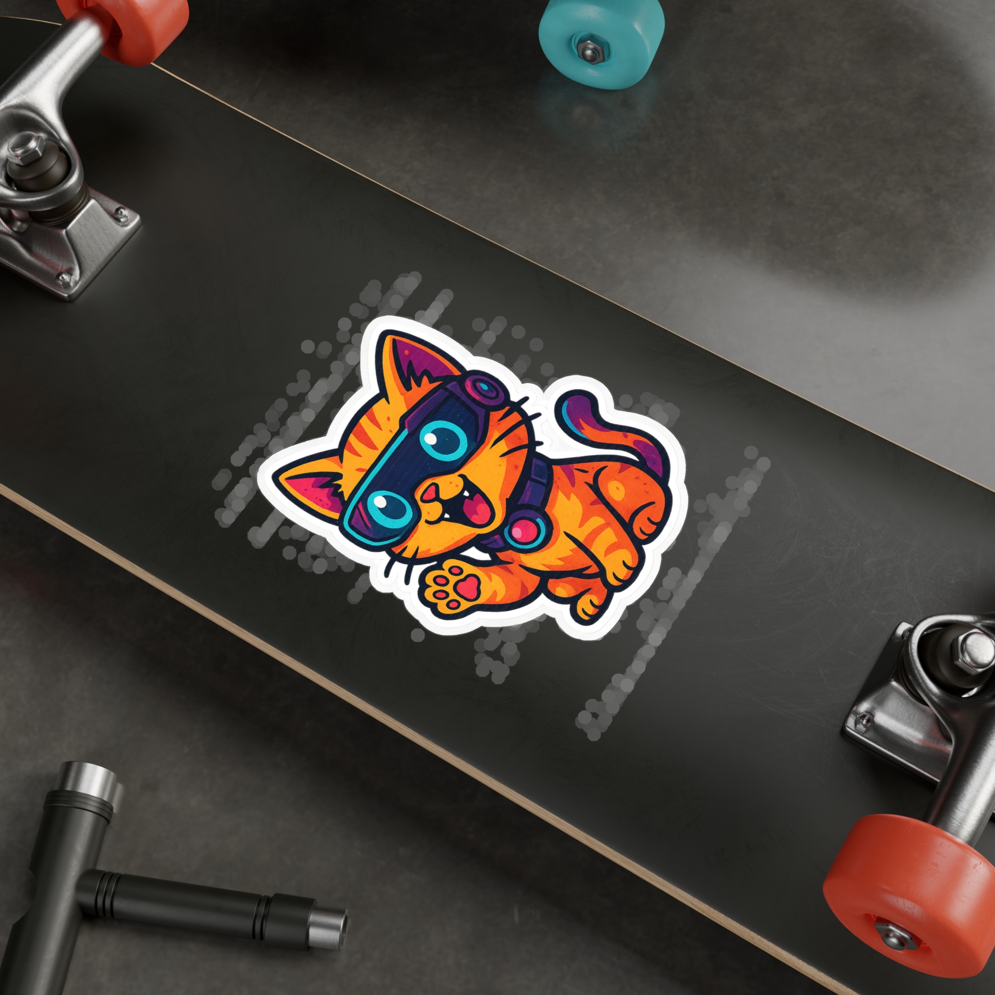 ✨ Whisker Wonders – Playful Cat Kiss-Cut Sticker