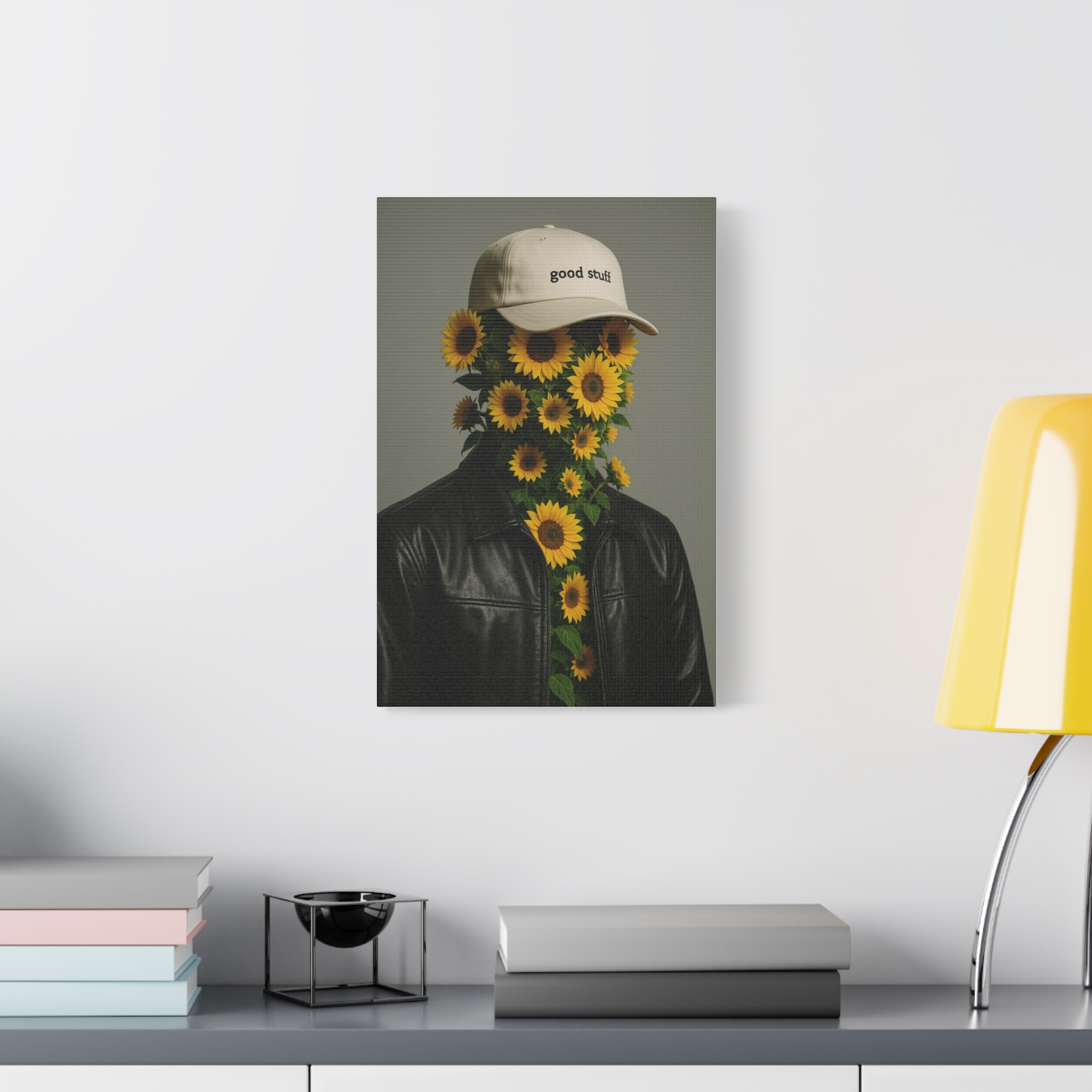 Sunflower Portrait Canvas Art, Wall Decor, Floral Artwork, Home Decor, Gift for Nature Lovers, Bedroom Wall Art