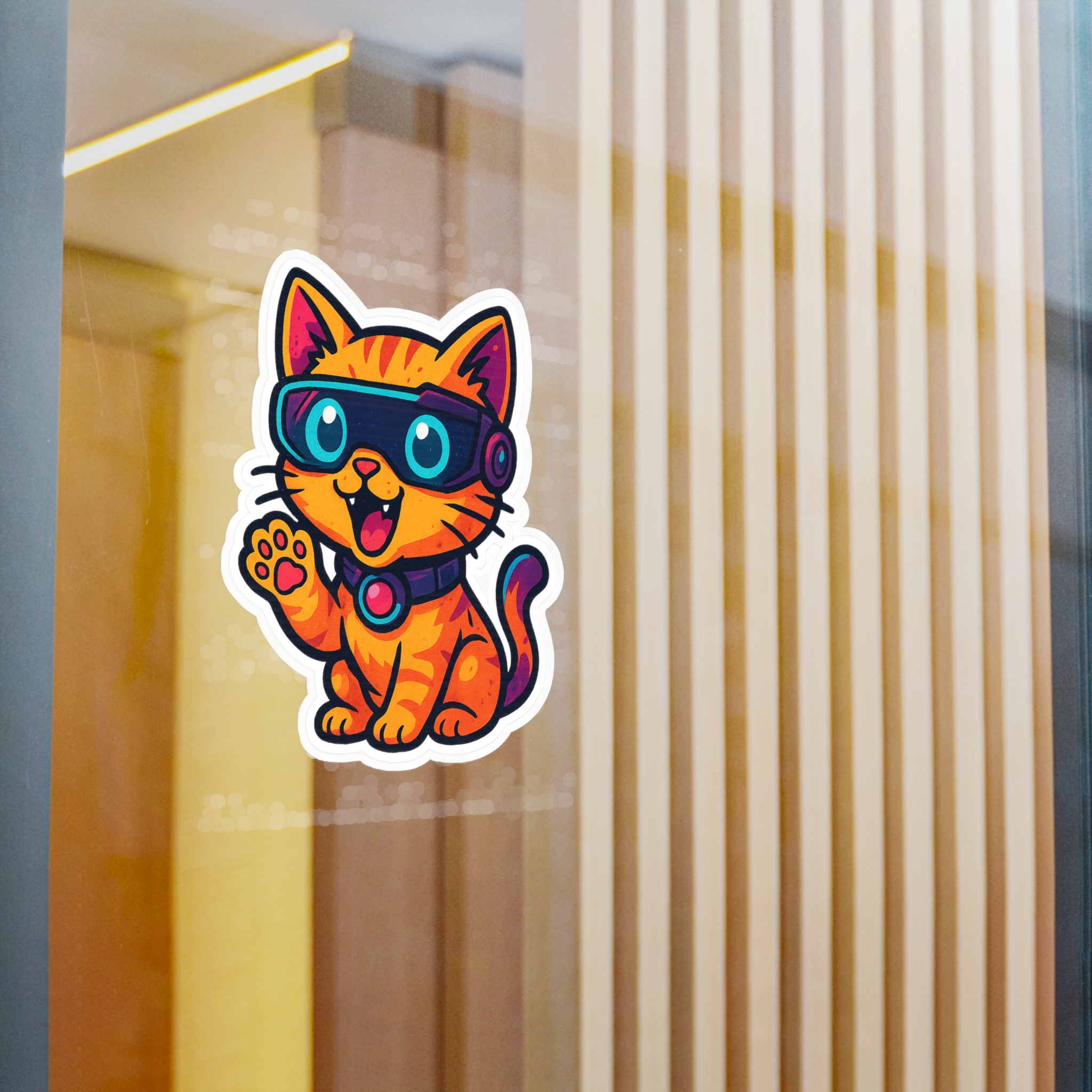 ✨ Whisker Wonders – Playful Cat Kiss-Cut Sticker