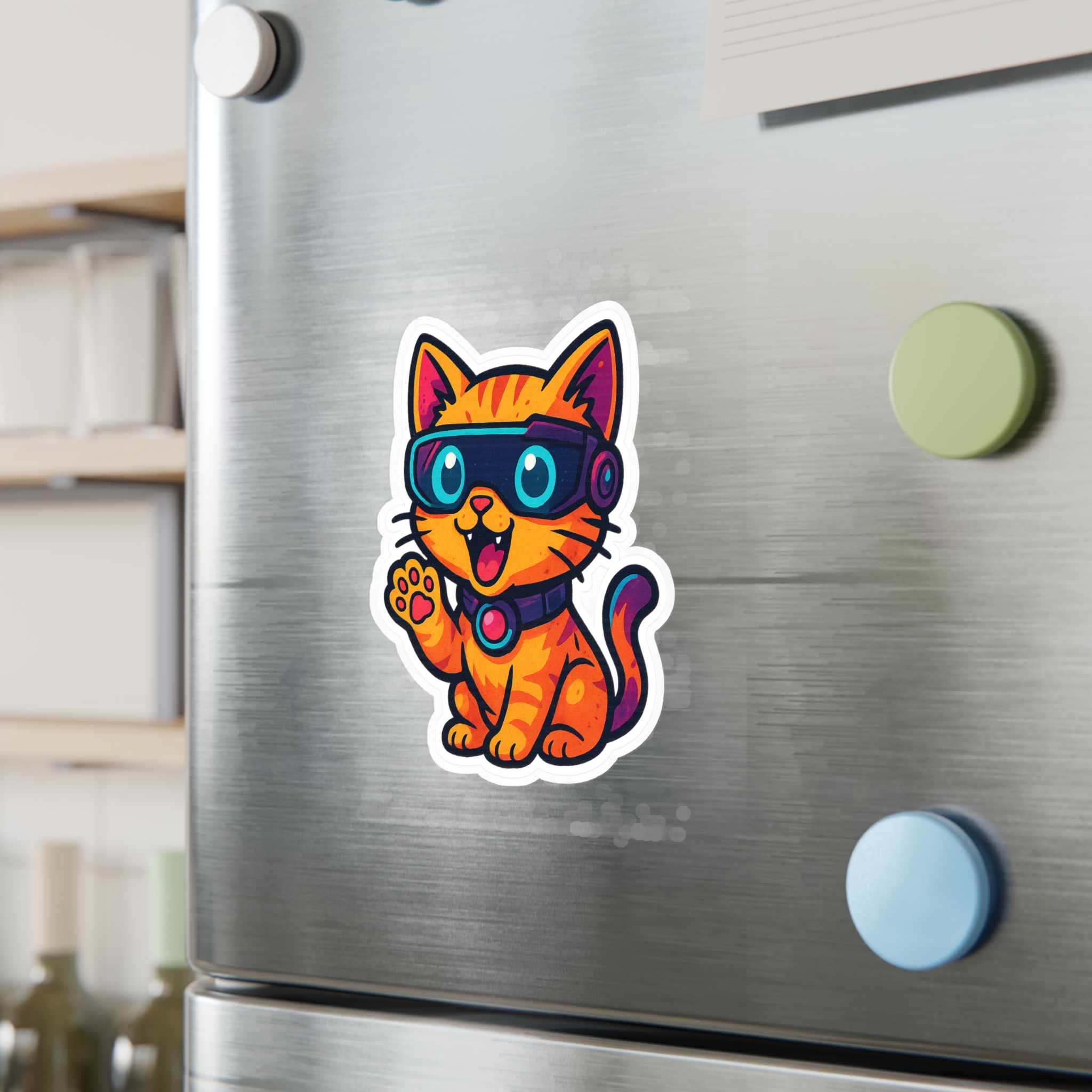 ✨ Whisker Wonders – Playful Cat Kiss-Cut Sticker