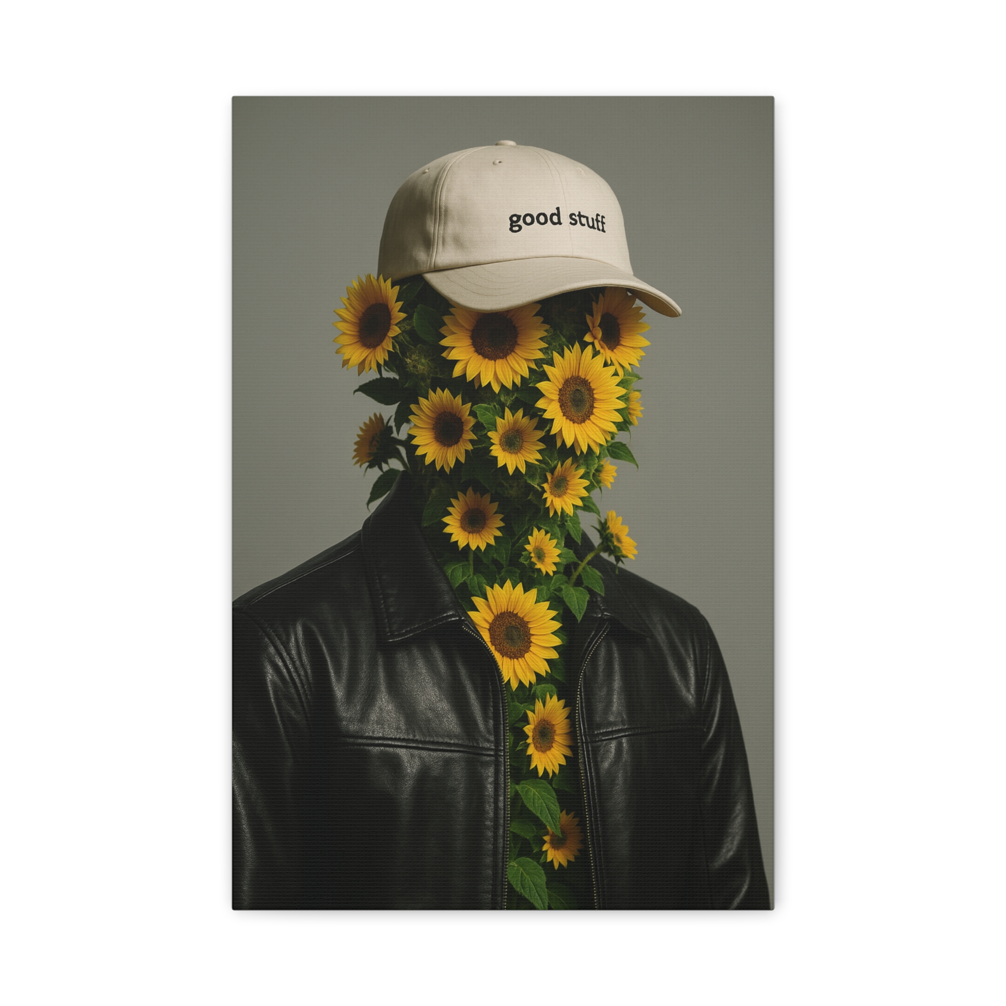 Sunflower Portrait Canvas Art, Wall Decor, Floral Artwork, Home Decor, Gift for Nature Lovers, Bedroom Wall Art
