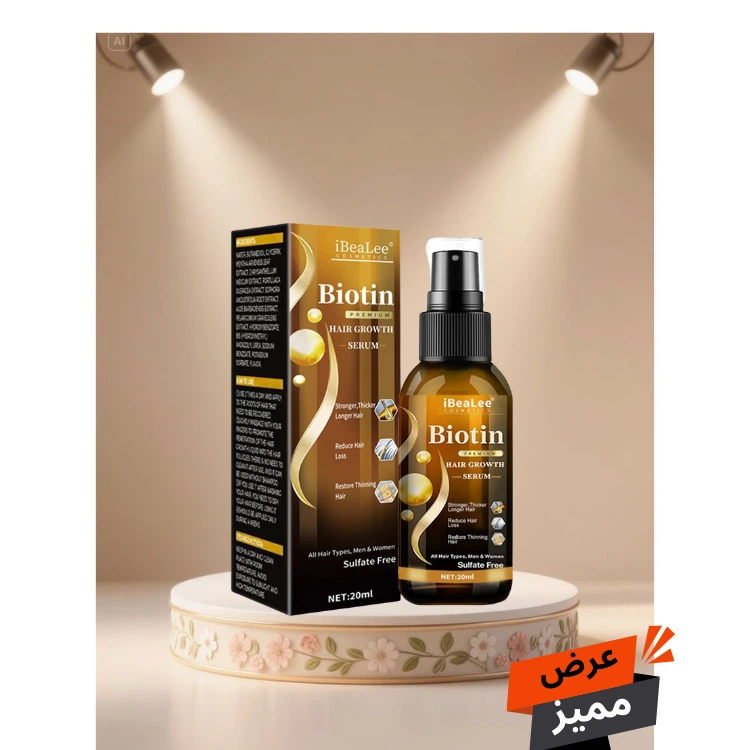 ✨ «سيروم البيوتين – تركيبة راقية لمعالجة تساقط الشعر»