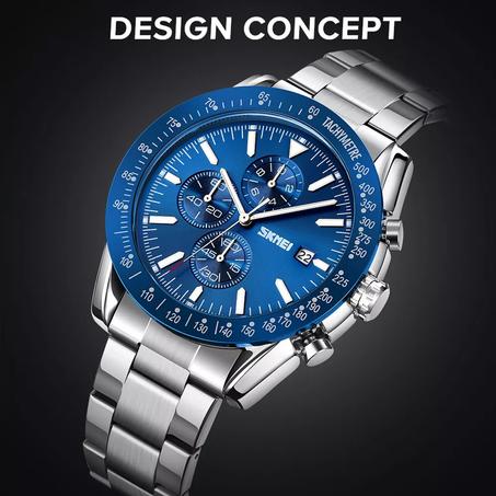 Montre Chronographe SKMEI en Acier Inoxydable pour Homme