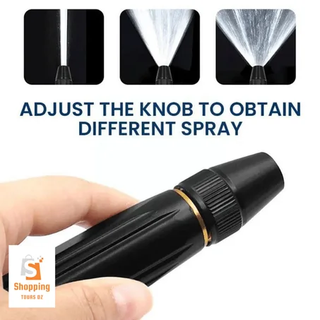 رشاش الخرطوم الأسود مع الحلقة الذهبية: الحل الأمثل لجميع احتياجاتك في الرش.