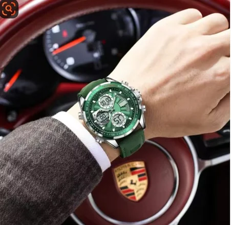 Montre Pratique avec Bracelet en Cuir Raffiné