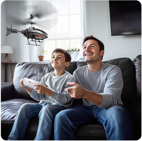 🚁 هليكوبتر طائرة ذكية للأطفال – تحكم باليد والريموت، متعة لا تنتهي