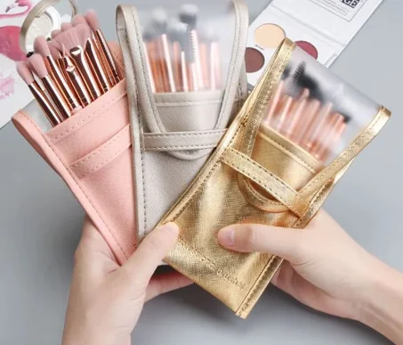 10 pinceaux de maquillage avec pochette