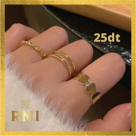 3 pièces/ensemble à la mode en acier inoxydable rond décor anneau