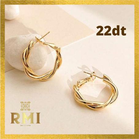 Boucles d'oreilles créoles torsadées